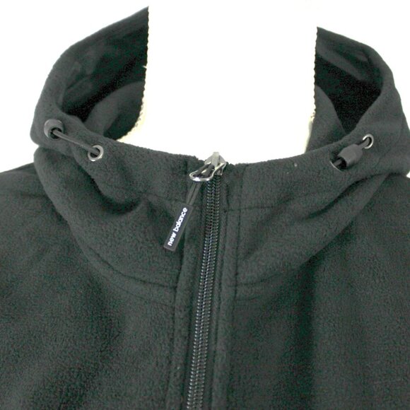 New Balance Men’s Hooded Quilted Softshell Fleece Jacket Black Size M - Picture 5 of 10